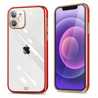 【在庫処分】iPhone12 ケース クリア メッキ加工 耐衝撃 透明 TPU (その他)