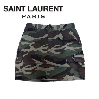 【新品】確実正規品 Saint Laurent サンローラン ミニスカート 迷彩なし