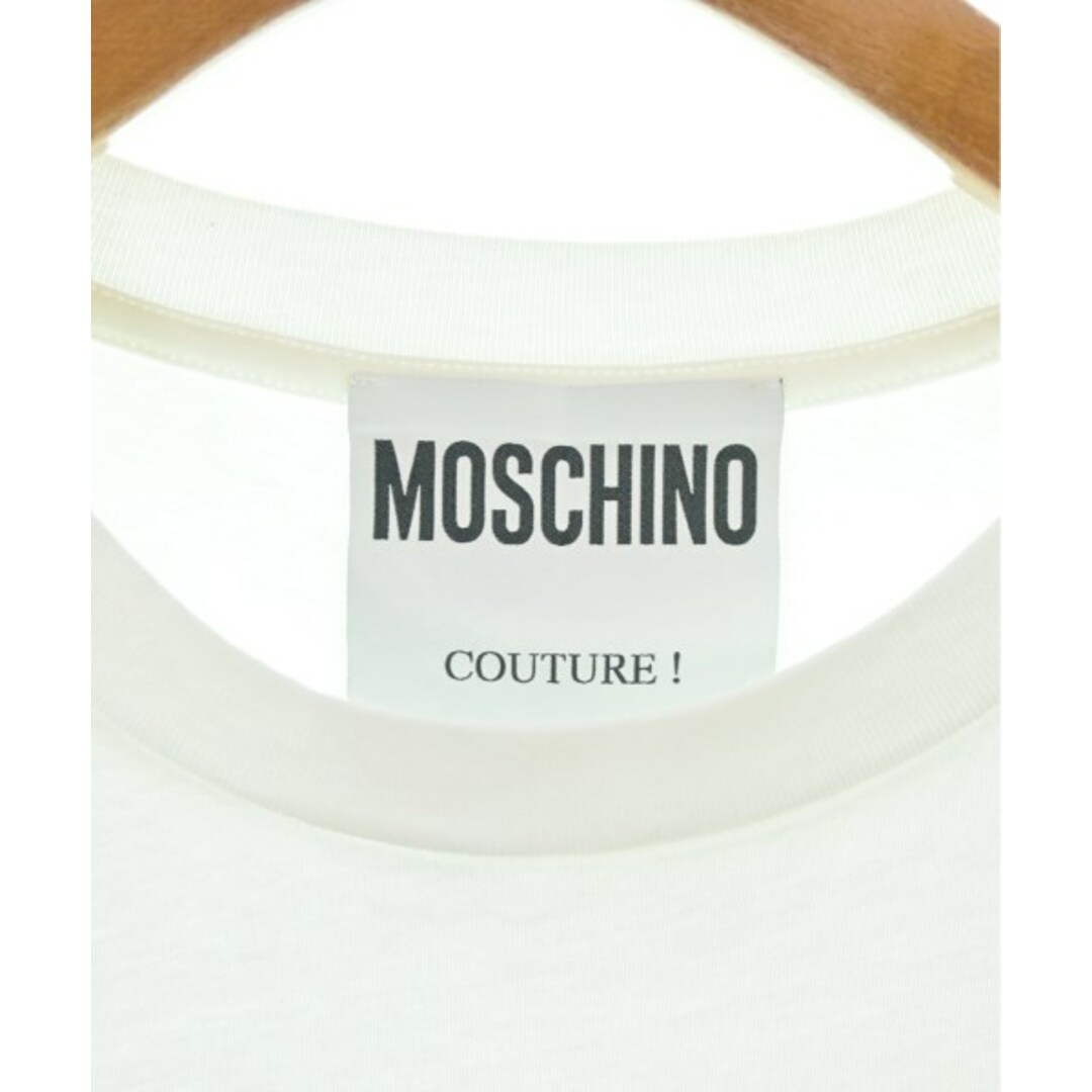 MOSCHINO(モスキーノ)のMOSCHINO モスキーノ Tシャツ・カットソー 46(M位) 白xシルバー 【古着】【中古】 メンズのトップス(Tシャツ/カットソー(半袖/袖なし))の商品写真