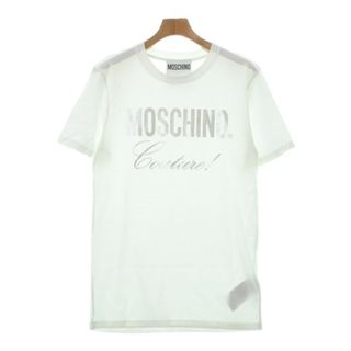 モスキーノ(MOSCHINO)のMOSCHINO モスキーノ Tシャツ・カットソー 46(M位) 白xシルバー 【古着】【中古】(Tシャツ/カットソー(半袖/袖なし))