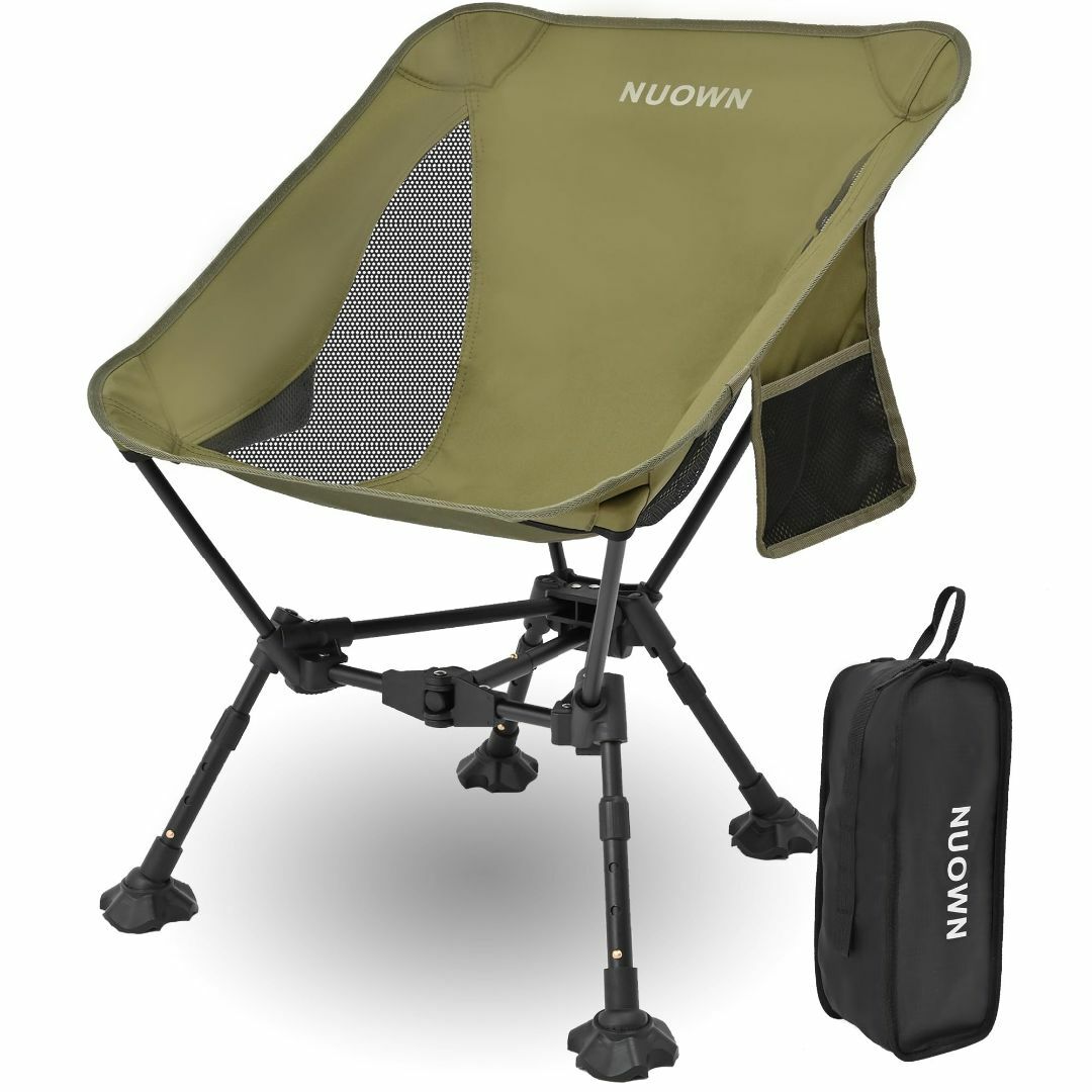 スポーツ/アウトドアNUOWNアウトドアチェア 超軽量 折りたたみ式キャンプ椅子 高さ調整できる ポ