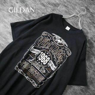 ギルタン(GILDAN)の【GILDAN】OLD STYLE レトロ プリント ルーズ Tシャツ 黒 XL(Tシャツ/カットソー(半袖/袖なし))