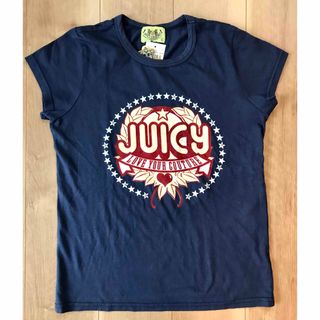 ジューシークチュール(Juicy Couture)のJUICY COUTURE ジューシークチュール　ロゴ&スタッズ半袖カットソー紺(Tシャツ(半袖/袖なし))