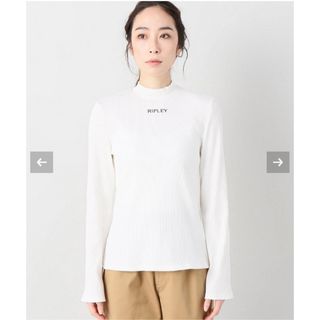 ジーヴィジーヴィ(G.V.G.V.)のG.V.G.V. ripley embroidery ribbed is top(カットソー(長袖/七分))