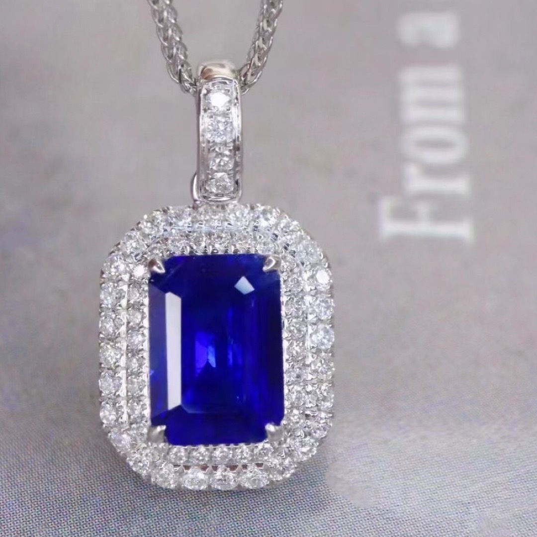 天然 ロイヤルブルーサファイア ダイヤ  ペンダントトップ1.7ct ¥