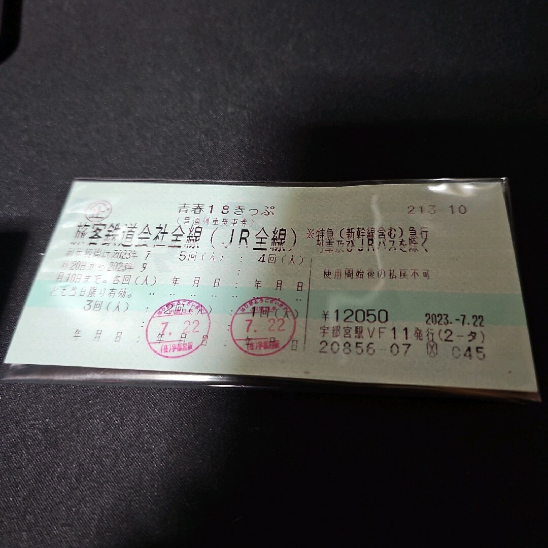 青春18切符 3回分【返送不要】7/30発送可能