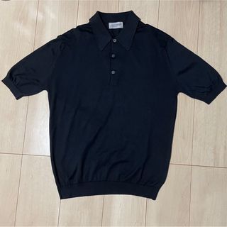 ジョンスメドレー(JOHN SMEDLEY)のJOHN SMEDLEY ISIS ポロシャツ ニットポロ ブラック 黒 S(ポロシャツ)