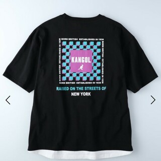 カンゴール(KANGOL)のKANGOL　カンゴール　半袖Tシャツ　男女兼用　フェイクレイヤードTシャツ(Tシャツ/カットソー(半袖/袖なし))