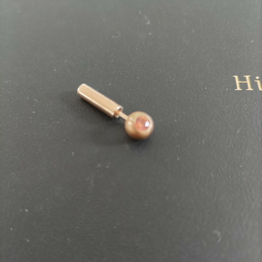 hirotaka ヒロタカ K10 オレンジサファイア ピアス 片耳