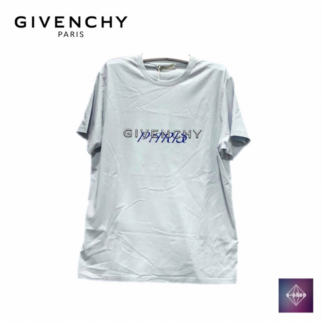 GIVENCHY(ジバンシィ)の新品 GIVENCHY  ジバンシィ カリグラフィックプリント Tシャツ ブルー メンズのトップス(Tシャツ/カットソー(半袖/袖なし))の商品写真