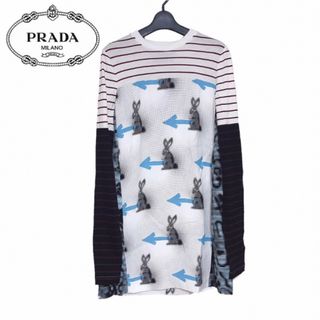 プラダ(PRADA)の【新品】確実正規品　PRADA プラダ ドレス ワンピース シャツ ホワイト(Tシャツ(長袖/七分))