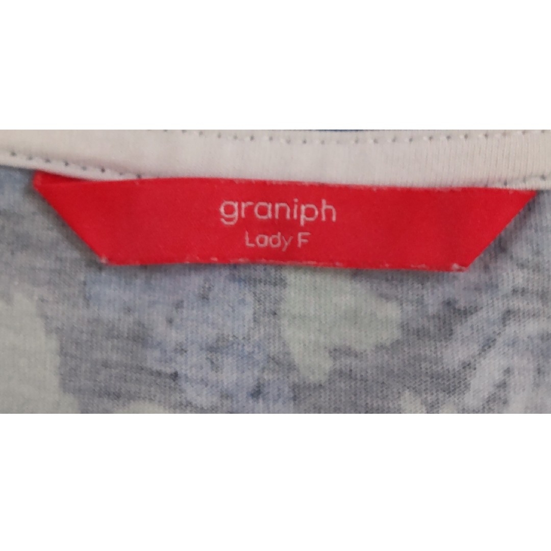 Graniph(グラニフ)のgraniph グリーン花柄カットソー レディースのトップス(カットソー(半袖/袖なし))の商品写真