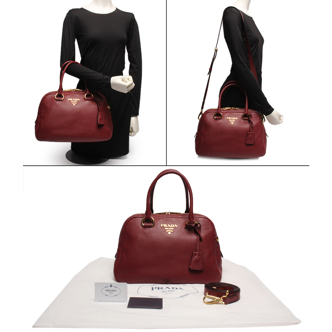 PRADA - 美品 プラダ 2wayレザーハンドバッグ ショルダーバッグ