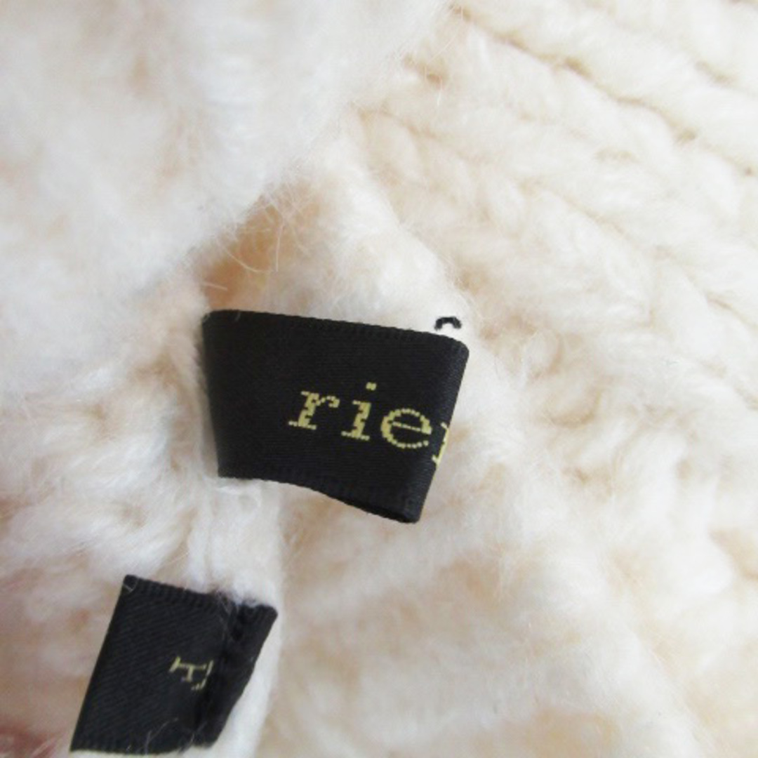 rienda(リエンダ)のリエンダ ニット セーター ラウンドネック 長袖 ケーブル編み F オフホワイト レディースのトップス(ニット/セーター)の商品写真