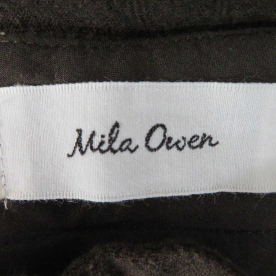 Mila Owen(ミラオーウェン)のミラオーウェン スラックス ストレートパンツ ロング丈 無地 リネン混 0 レディースのパンツ(その他)の商品写真