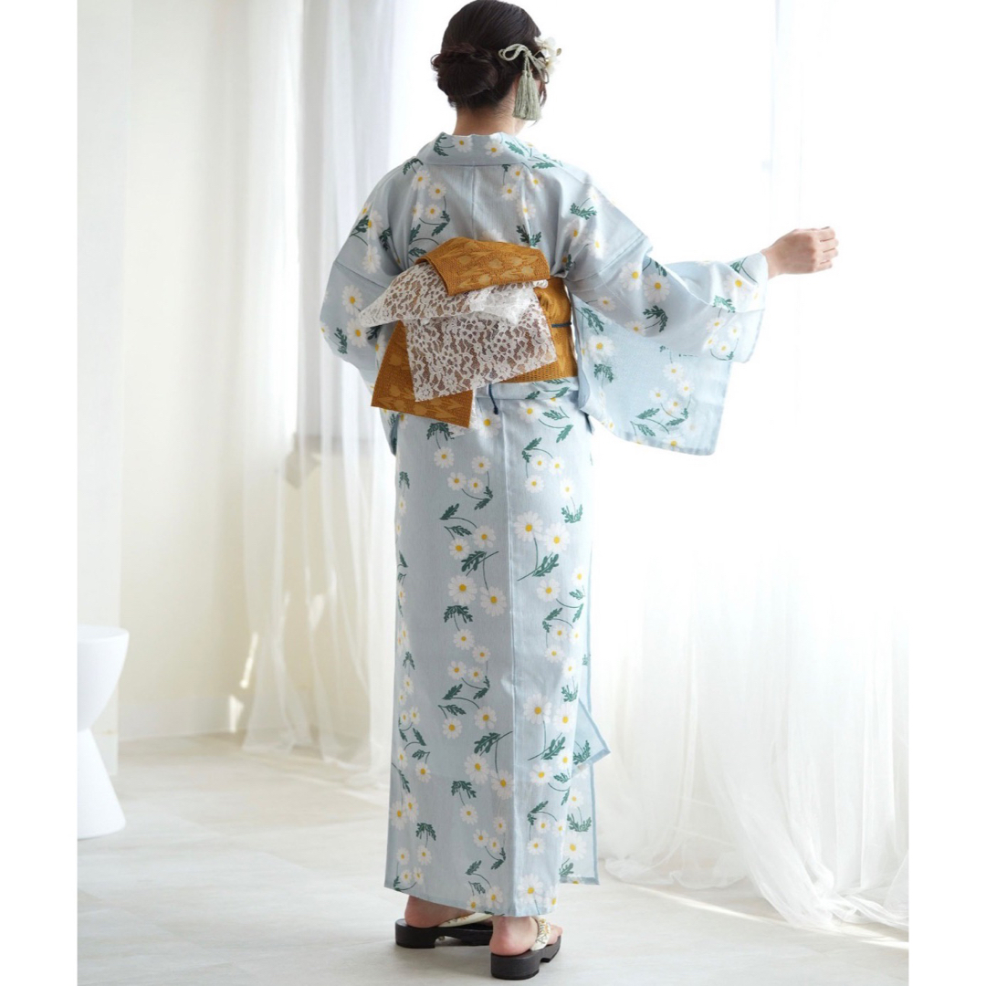 新品【アリス×ブラウン】ニコアンティーク 帯単品 浴衣帯 半幅帯 袴帯 袴下帯