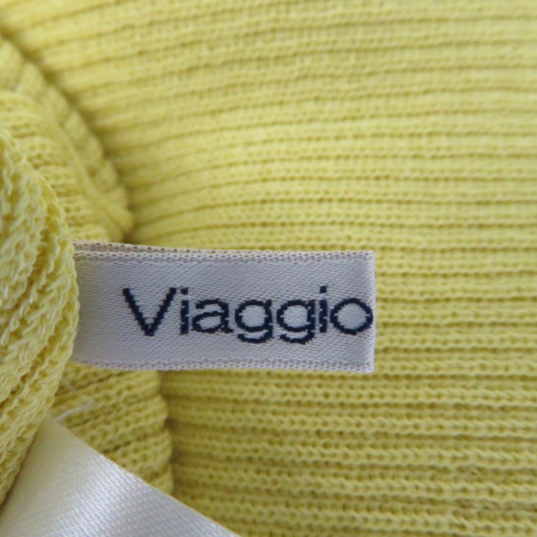 VIAGGIO BLU(ビアッジョブルー)のビアッジョブルー ニット カットソー 長袖 Uネック 無地 2 黄 イエロー レディースのトップス(ニット/セーター)の商品写真