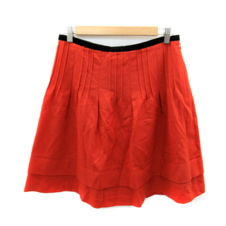 アンタイトル(UNTITLED)のアンタイトル フレアスカート ひざ丈 大きいサイズ ウール 42 オレンジ(ひざ丈スカート)
