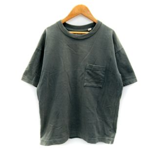 グローバルワーク(GLOBAL WORK)のグローバルワーク Tシャツ カットソー 半袖 オーバーサイズ M 緑 グリーン(Tシャツ/カットソー(半袖/袖なし))