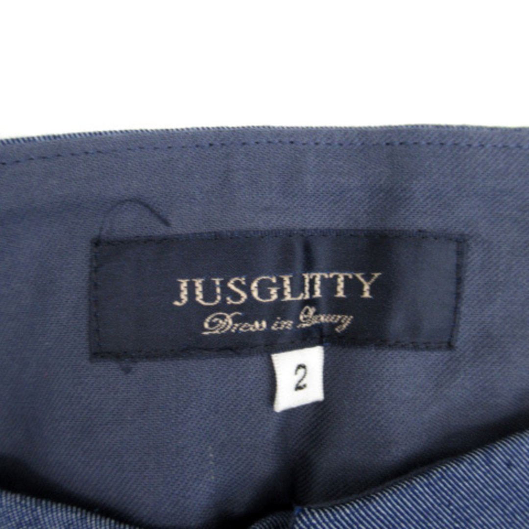 JUSGLITTY(ジャスグリッティー)のジャスグリッティー ガウチョパンツ ワイドパンツ アンクル丈 シャンブレー 2 レディースのパンツ(その他)の商品写真