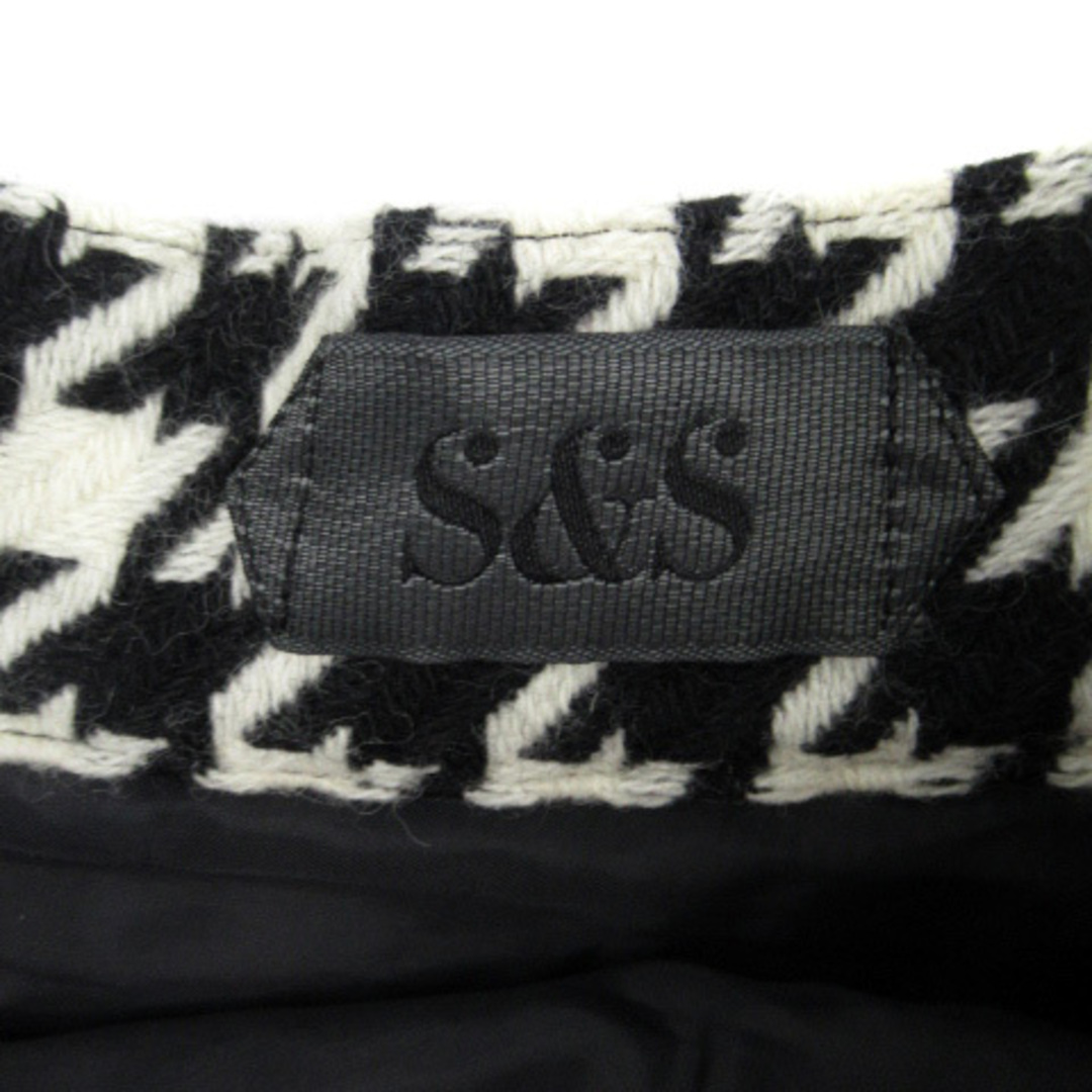 Spick & Span(スピックアンドスパン)のスピック&スパン Spick&Span フレアスカート 千鳥格子柄 ウール 白 レディースのスカート(ひざ丈スカート)の商品写真