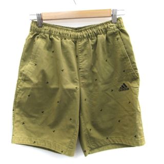 アディダス(adidas)のアディダス adidas ショートパンツ 短パン ロゴ プリント L カーキ(ショートパンツ)