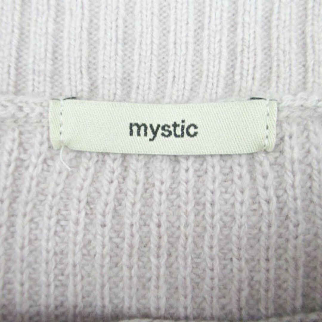 mystic(ミスティック)のミスティック ニット セーター ラウンドネック 長袖 無地 ウール混 F ピンク レディースのトップス(ニット/セーター)の商品写真