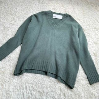 ティッカ(TICCA)の【美品】ティッカ/TICCA ニットセーター　Vネック　オーバーサイズ　グリーン(ニット/セーター)