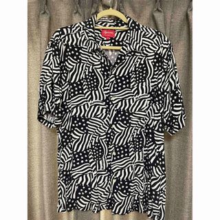 Supreme Flags Rayon S/S Shirt Black M