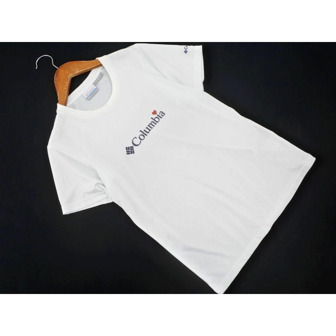 Columbia(コロンビア)のColumbia コロンビア PL2649 ロゴ Tシャツ sizeS/白×薄水色 ■◆ レディース レディースのトップス(Tシャツ(半袖/袖なし))の商品写真