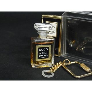 シャネル(CHANEL)の■美品■ CHANEL シャネル COCO ココ オードパルファム 4ml 香水 フレグランス パフューム チャーム キーホルダー ゴールド系 DD0406(香水(女性用))