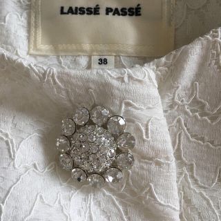 LAISSE PASSE - 新品 レッセパッセ レース コート ビジューボタン