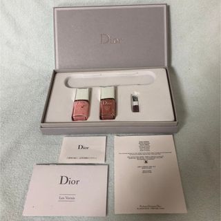 ディオール(Dior)のディオール　ピンクマニキュア2本　チャーム　箱付き(マニキュア)