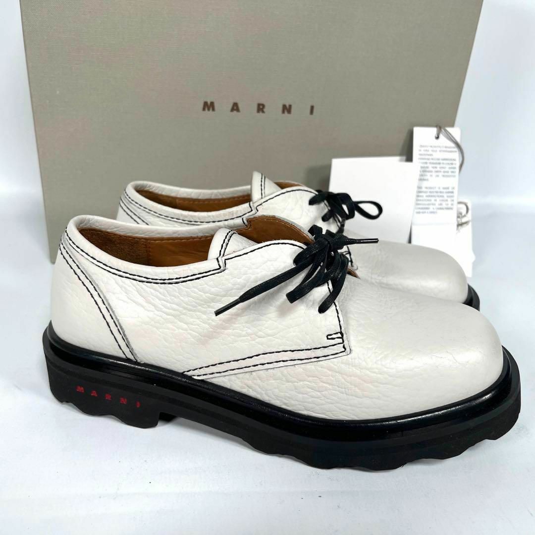 靴/シューズMARNI ドレスシューズ ソールロゴ オックスフォード パラブーツ 2020