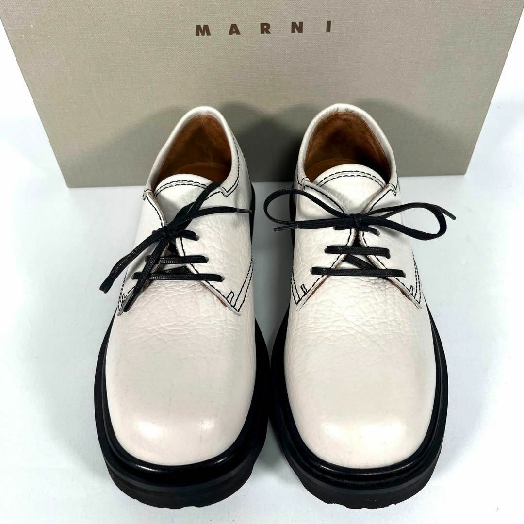 Marni(マルニ)のMARNI ドレスシューズ ソールロゴ オックスフォード パラブーツ 2020 レディースの靴/シューズ(ローファー/革靴)の商品写真