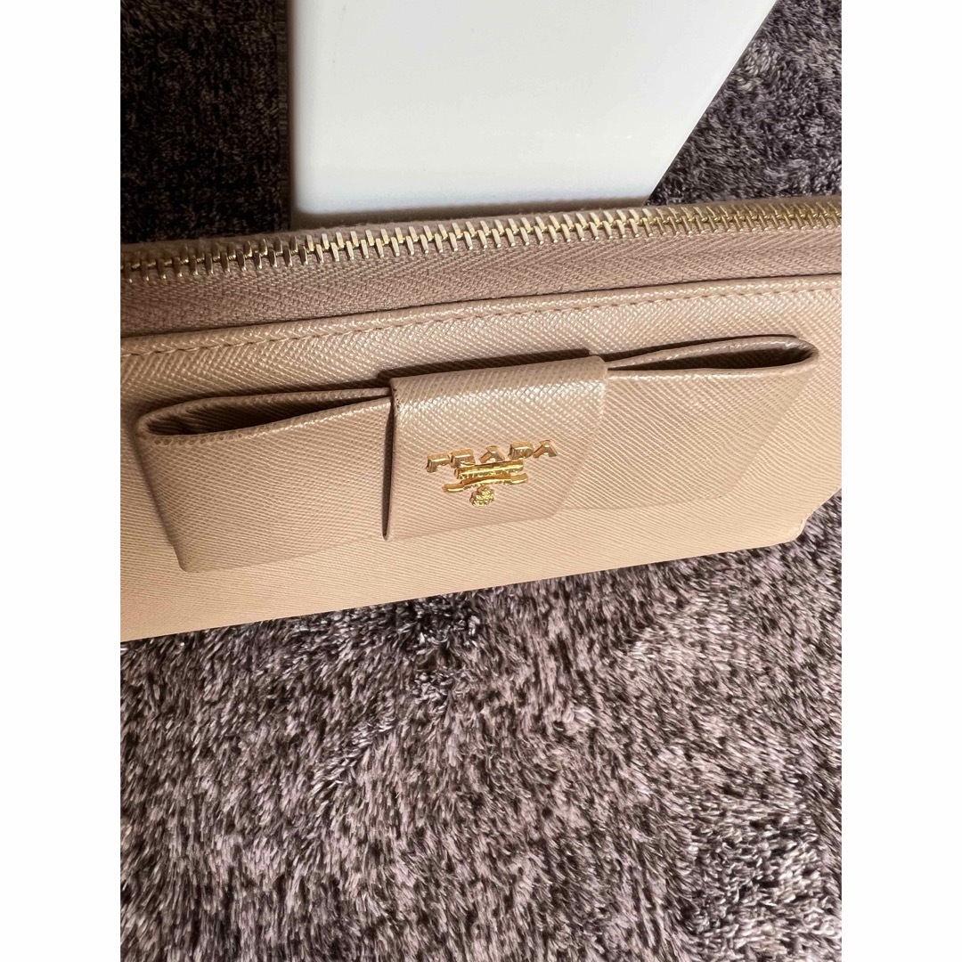 最終値下げ‼️『美品』プラダ 長財布 ピンクベージュ-