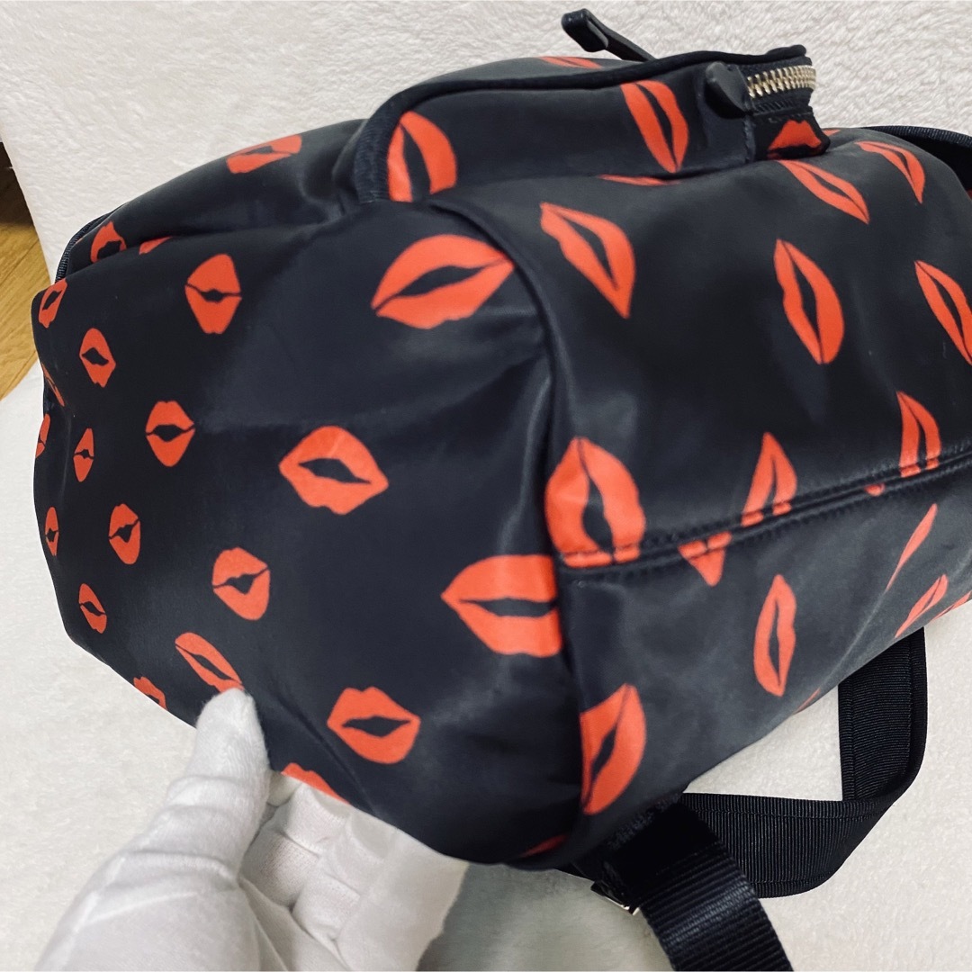 【美品】ケイトスペード ナイロン 総柄 リュックサック バックパック おしゃれ