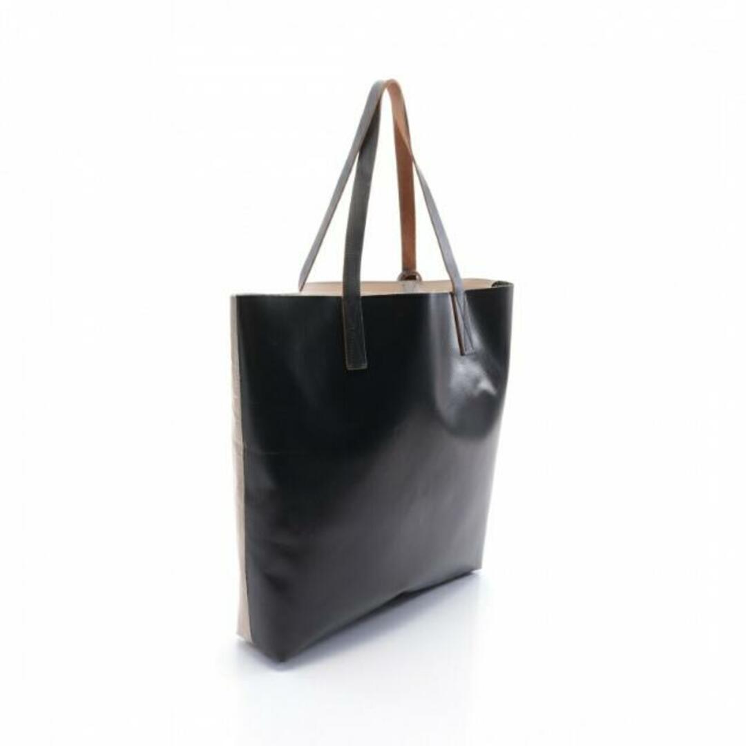 Marni(マルニ)のマルニロゴ TRIBECA ショッピングバッグ ショルダーバッグ トートバッグ PVC レザー ベージュ ブラック マルチカラー レディースのバッグ(トートバッグ)の商品写真