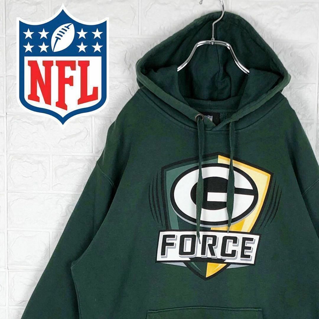 NFL packers パッカーズ チームロゴ刺繍 フーディ 裏起毛