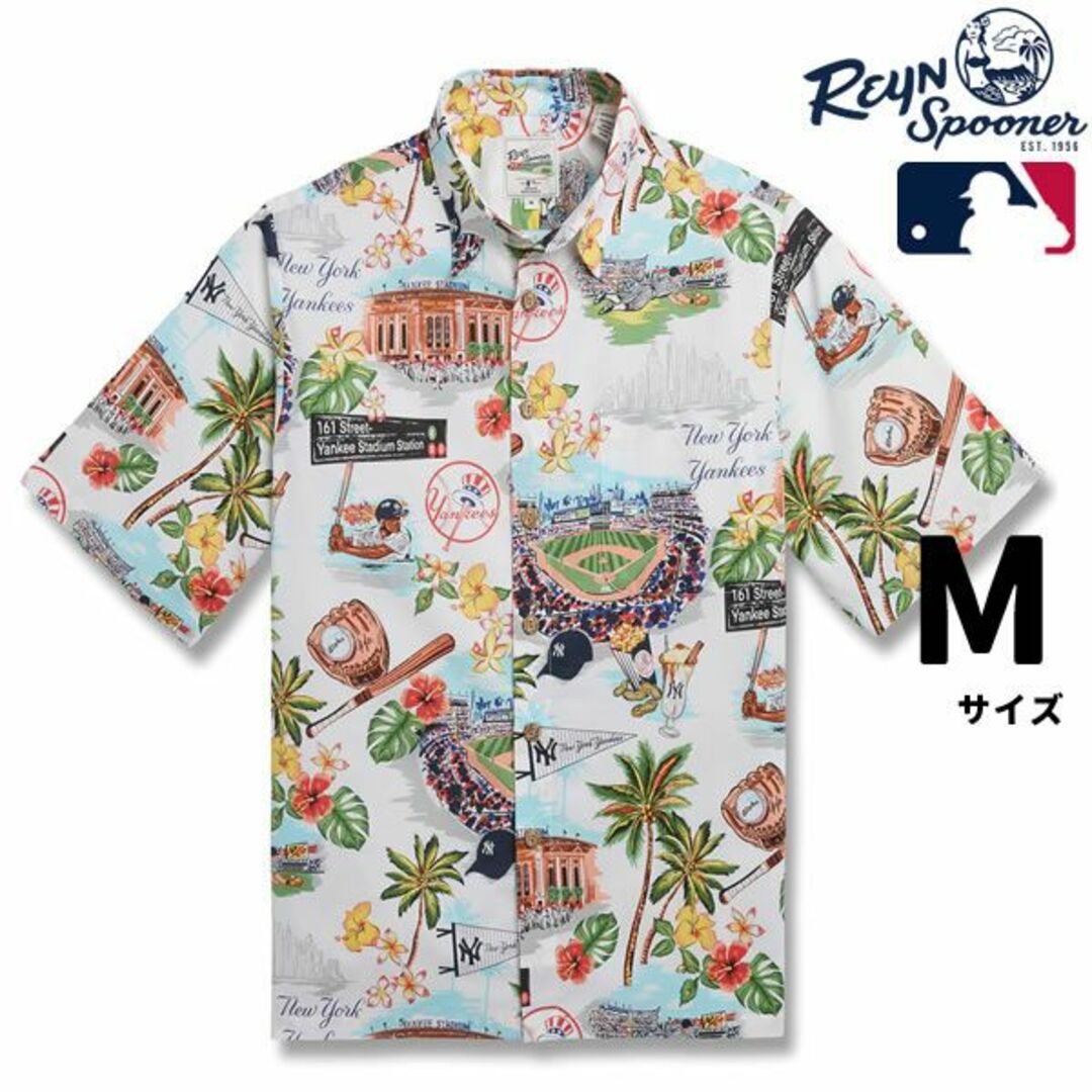 トップス値下げ◆新品◆M◆レインスプーナー MLB公式 ヤンキース アロハシャツ