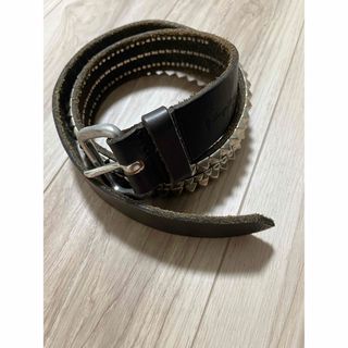 LOUNGE LIZARD ラウンジリザード　レザーベルト　黒 LEATHER