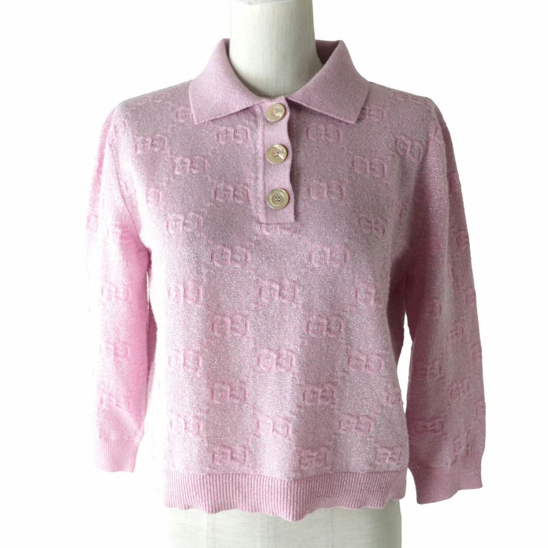 Gucci - 極美品☆正規品 GUCCI グッチ 599273 ラメウール GG柄 ロゴ