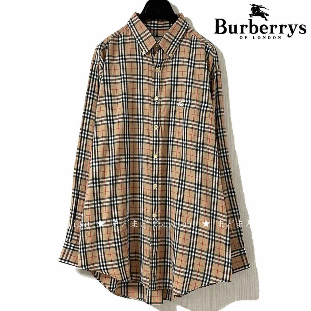 BURBERRY - バーバリーズ ボタンダウン ノバチェック 長袖 シャツ 41 L