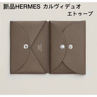 新品レア HERMES エルメス カルヴィ カードケース コインケース ブラック