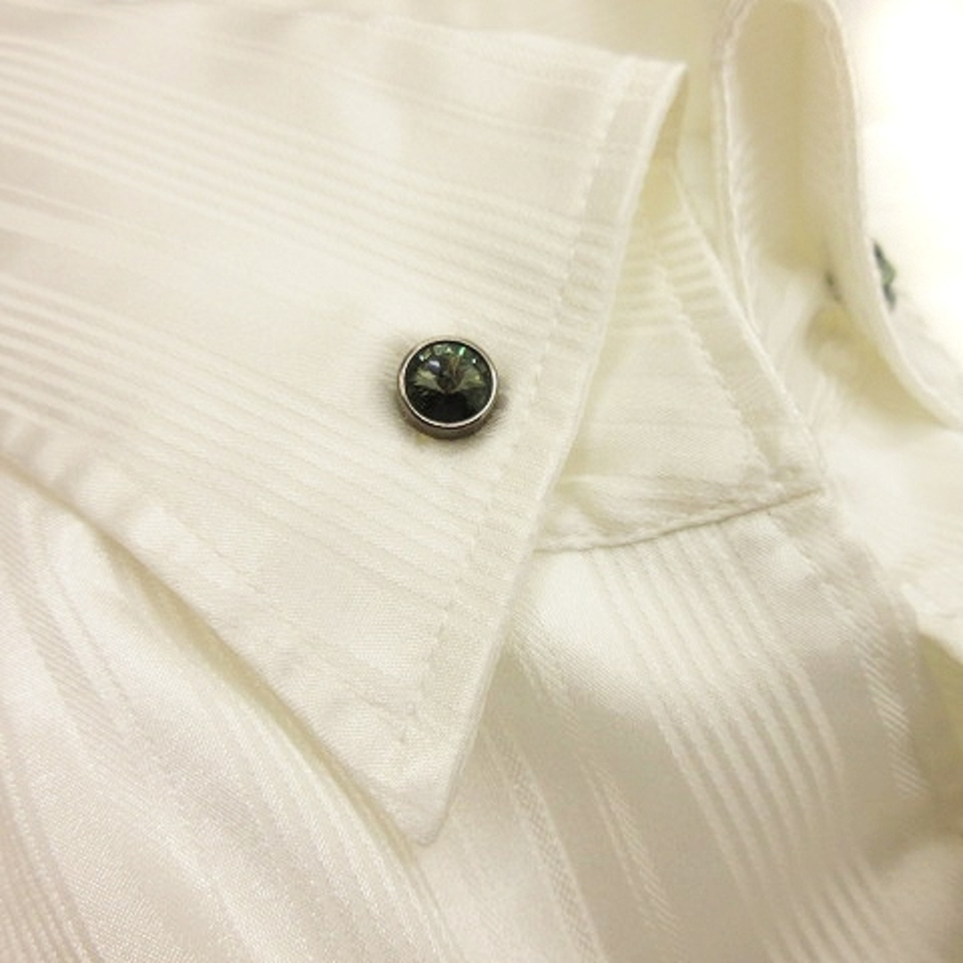 TORNADO MART(トルネードマート)のトルネードマート シャツ ボタンダウン 長袖 ストライプ 白 ホワイト L メンズのトップス(シャツ)の商品写真