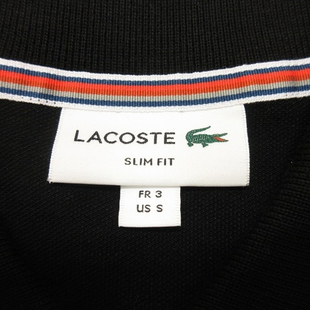 ラコステ LACOSTE 1933プリントポロシャツ 半袖 コットン 黒 M位 5