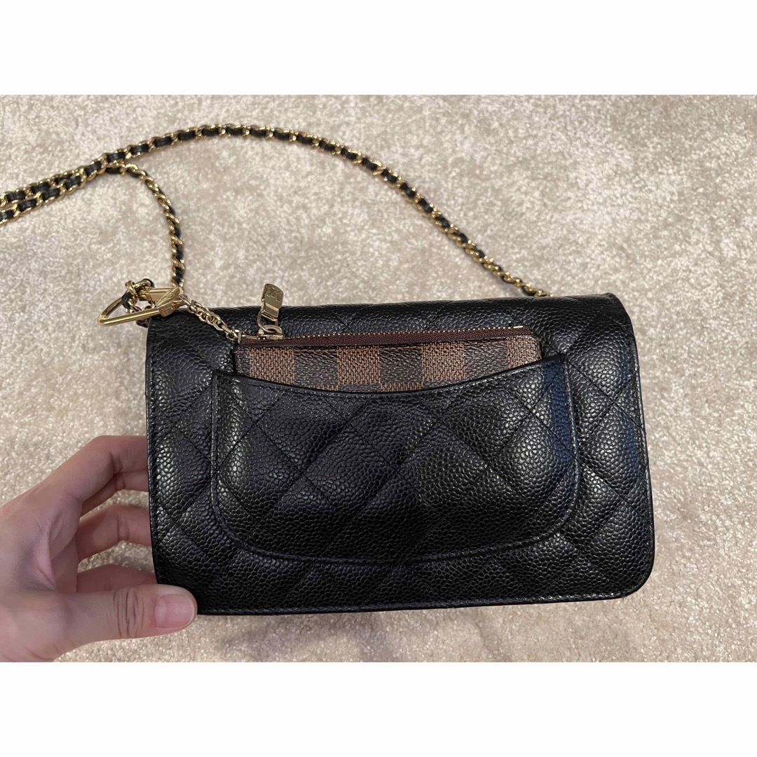 CHANEL(シャネル)のCHANEL マトラッセ　黒　チェーン　ウォレットバック　美品　ルイヴィトン  レディースのバッグ(ショルダーバッグ)の商品写真