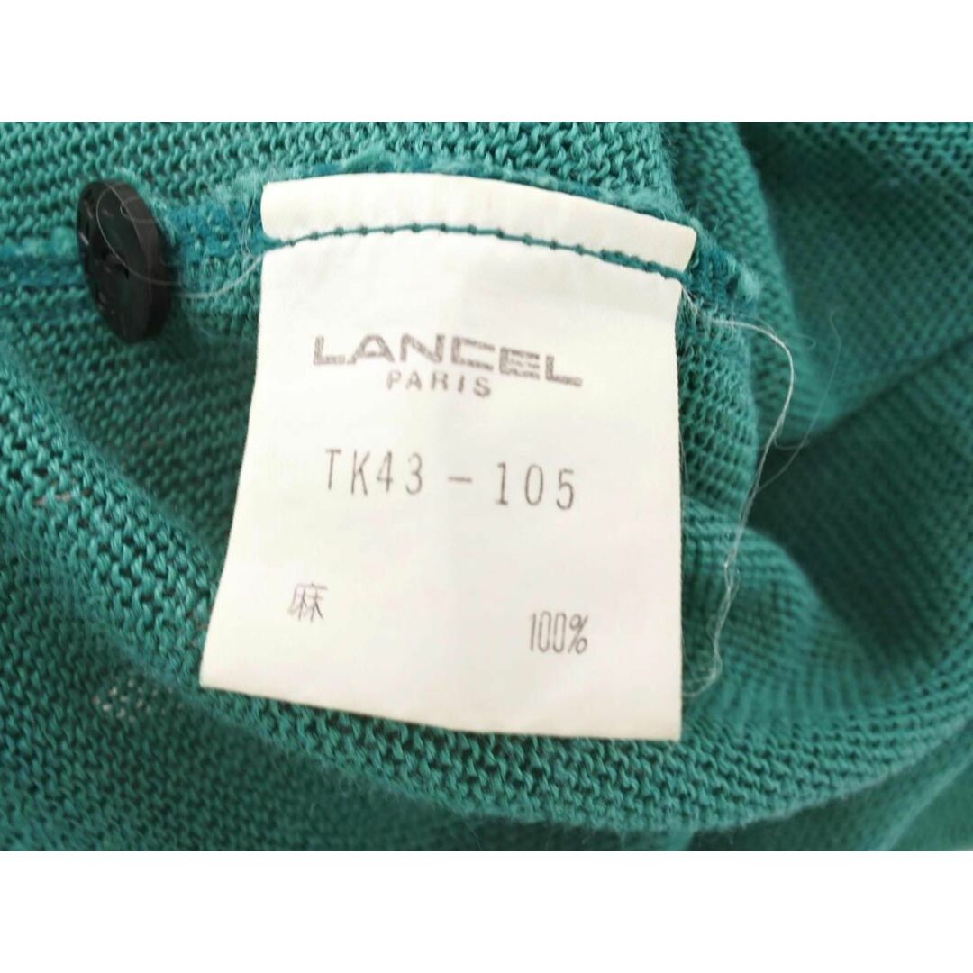 LANCEL(ランセル)のランセル リネン100% ポロシャツ sizeM/緑 ■◆ レディース レディースのトップス(ポロシャツ)の商品写真