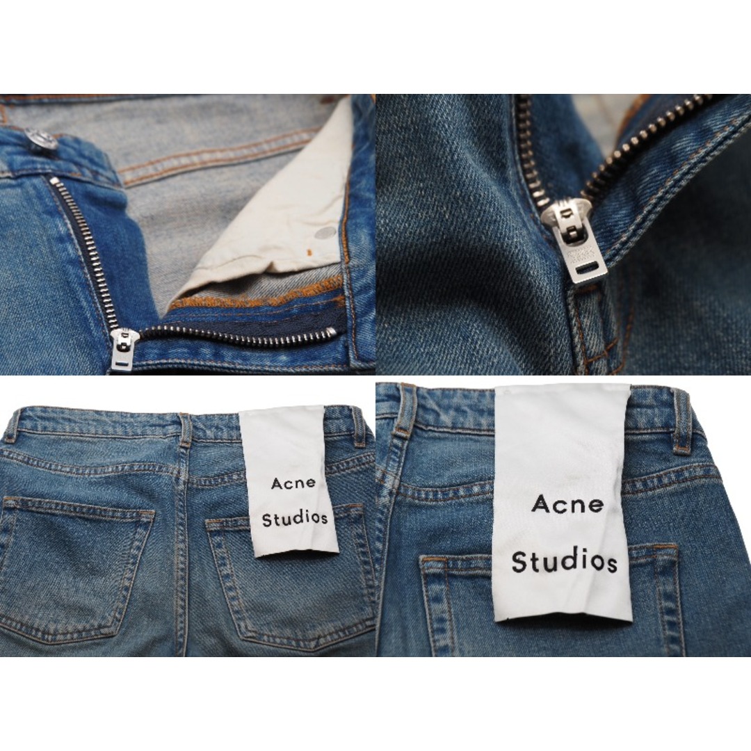 ACNE STUDIOS アクネストゥディオズ デニムパンツ Row Carter クロップド コットン ブルー サイズ32 良品  53046 6