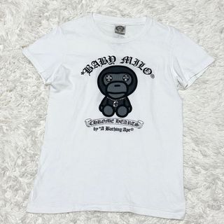 クロムハーツ Tシャツ カットソー ロゴプリント ダークグレー M IBO44